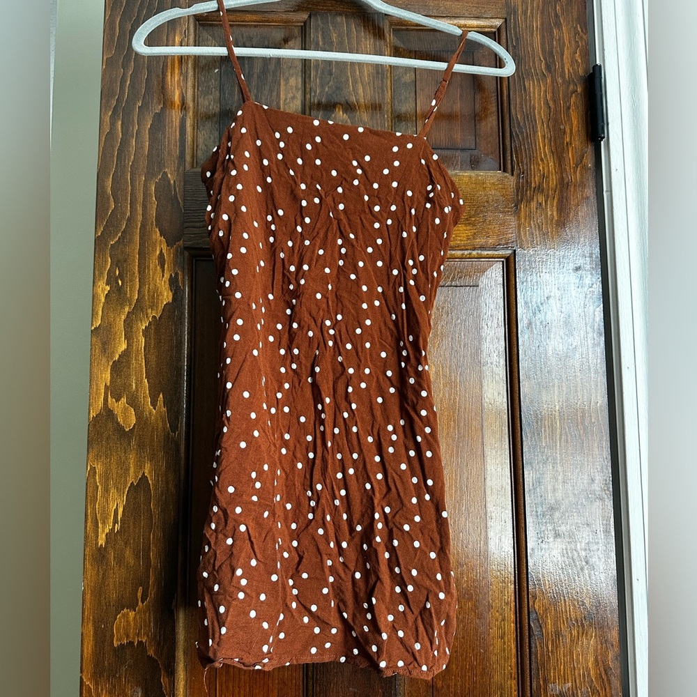 Brown Polka Dot Dress